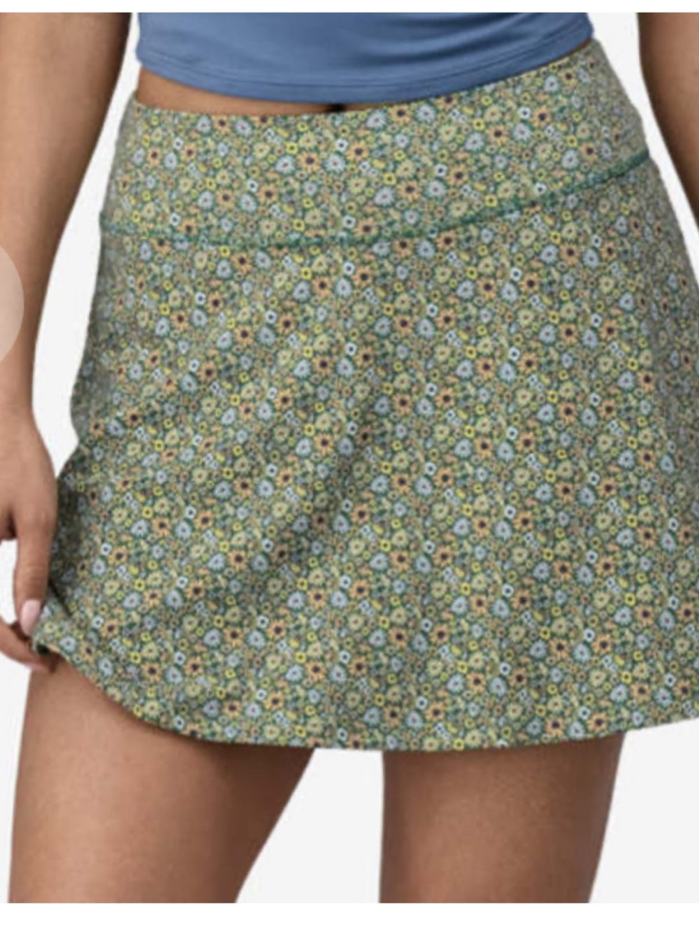 Patagonia Maipo Floral Fun Conifer Green Active Skort Size XXS - Picture 10 of 10